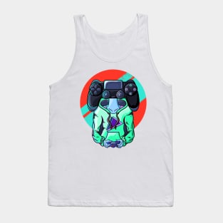 Gamer Head Black Tank Top